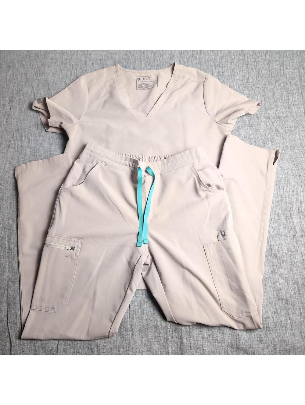 Figs scrub set small - Casma top, Yola pants - boulder
